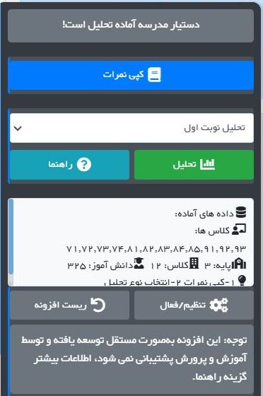 تحلیل امتحانات
